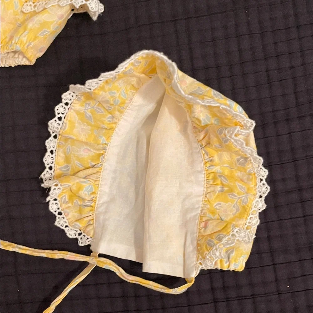 cupcakes & cashmere Yellow Floral Diaper Cover Set
